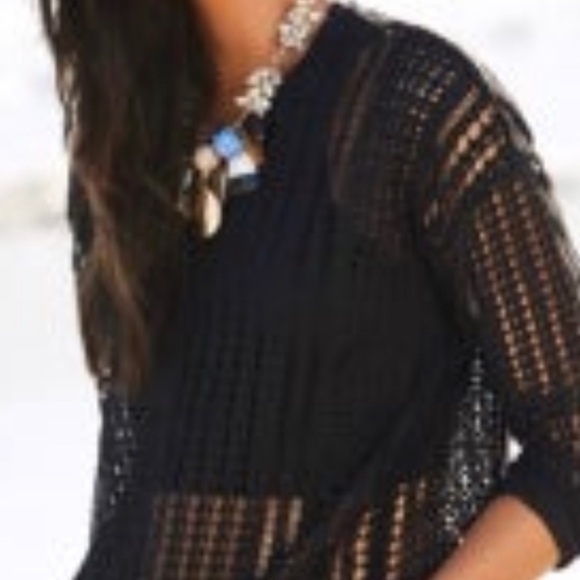 FABLETICS Sophie laser cut layering black tunic large - Picture 2 of 10